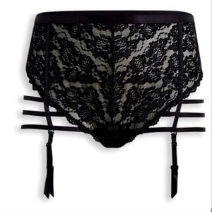 Torrid 3 Lace Thong Panty With Open Gusset and Cage Garter NWT